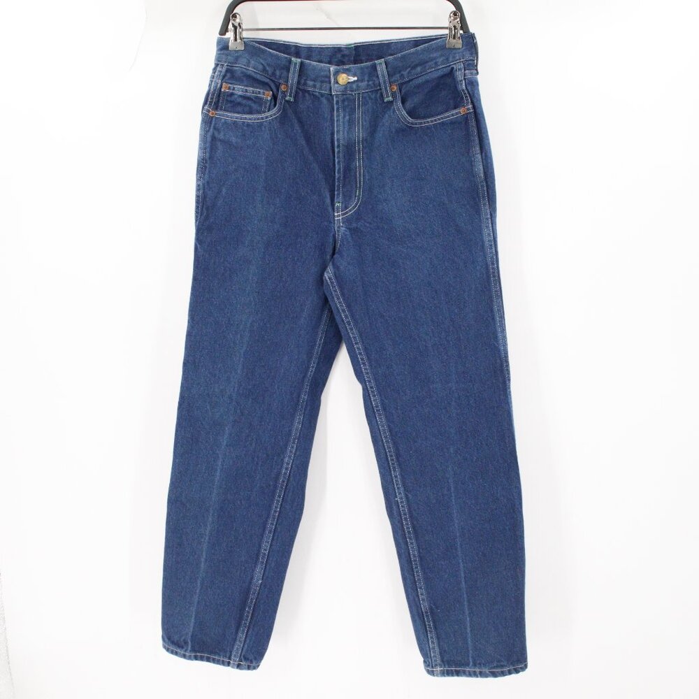 B Sides Jeans Womens 29 L27 High Rise Straight Leg Cotton Made in USA rigid blue